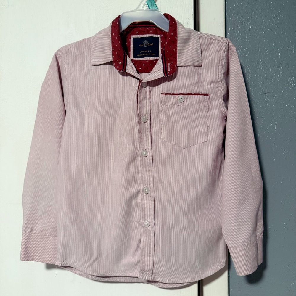 Kids Light Pink Long Sleeve Shirt